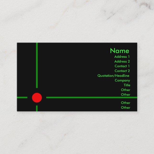 Cartão de visita de Destino (Frente)
