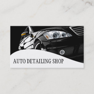CARTÃO DE VISITA DE DETALHAMENTO AUTOMOTIVO PRETO