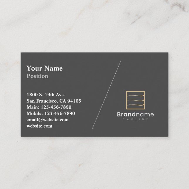 Cartão de visita de diagnóstico profissional (Frente)