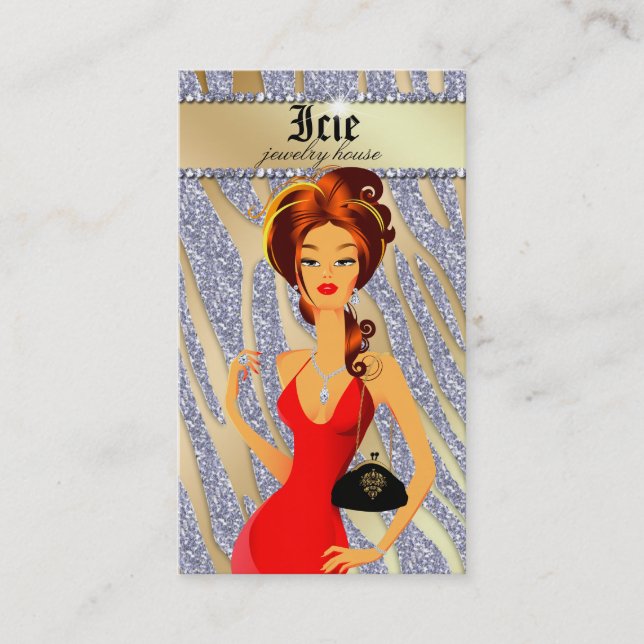 Cartão de visita de Diamantes de Bolas Vermelha Ze (Frente)