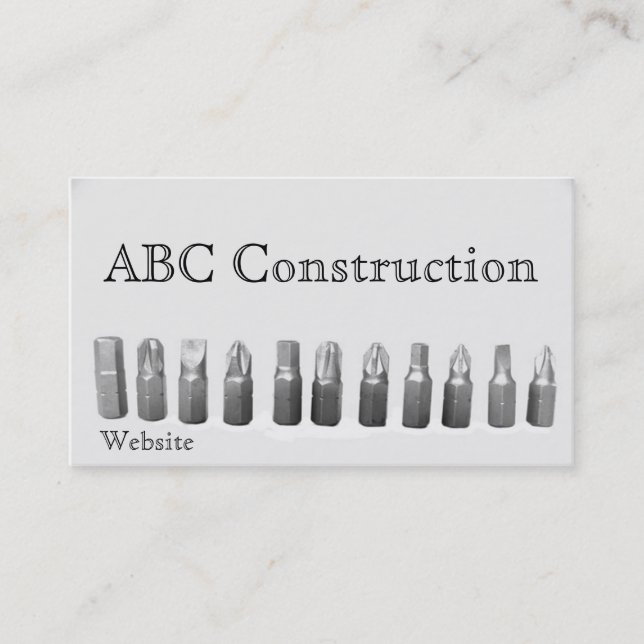 Cartão de visita de Dicas de Ferramenta (Frente)