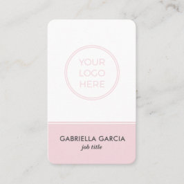 Cartão de visita de digitalização do logotipo rosa