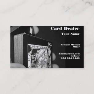 cartão de visita de distribuidor de cartas