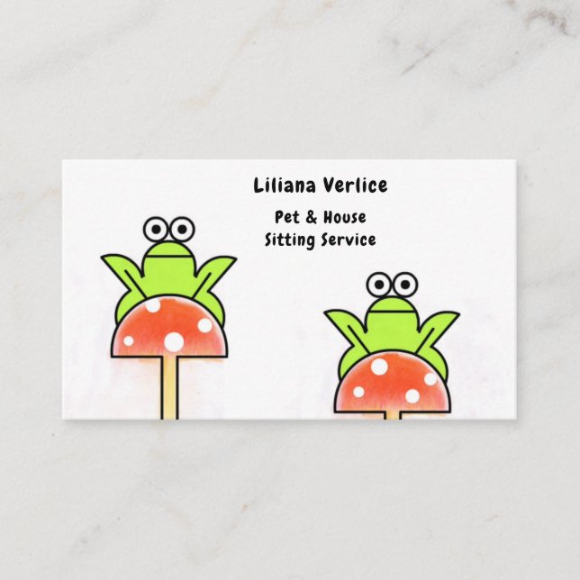 Cartão de visita de divisor de cômoda de poeta (Frente)