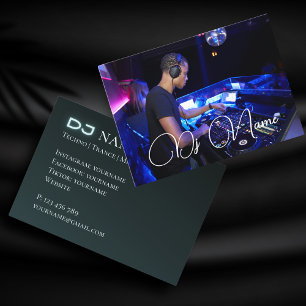 Cartão de Visita de DJ de música techno