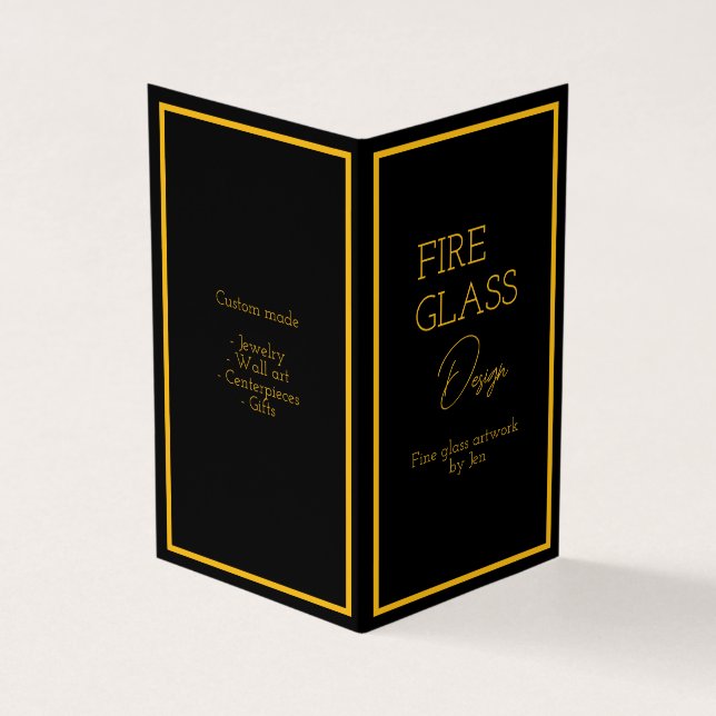 Cartão de visita de dobragem vertical de livros (Exterior)