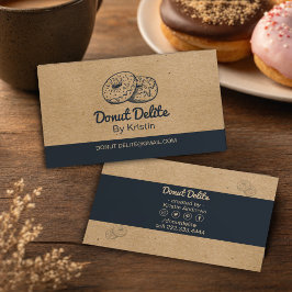 Cartão de Visita de Donut de Papel Artesanal