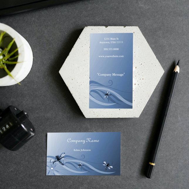 Cartão de visita de Dragonflies Sapphire (Sapphire Dragonflies Business Card)
