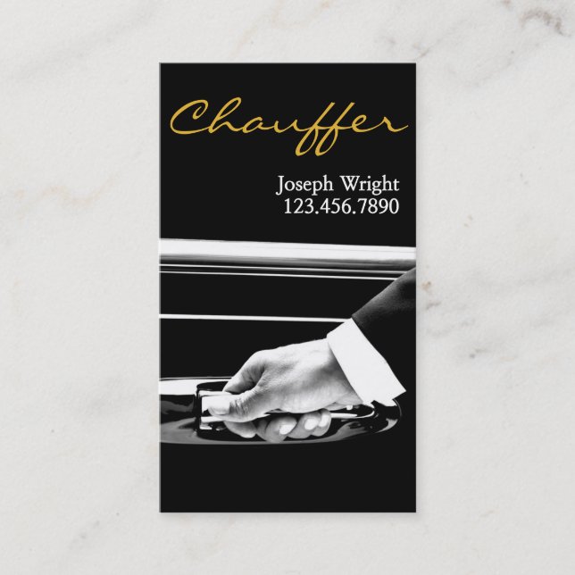 Cartão de visita de Driver dos Serviços de Automóv (Frente)