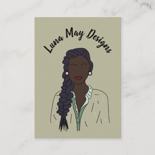 Cartão de visita de Ecrã de Jovens do Chefe Modern (Frente)