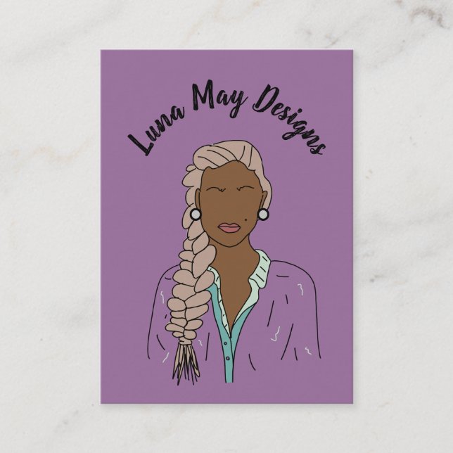 Cartão de visita de Ecrã de Jovens do Chefe Modern (Frente)