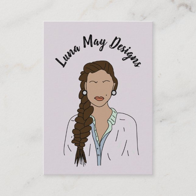 Cartão de visita de Ecrã de Jovens do Chefe Modern (Frente)