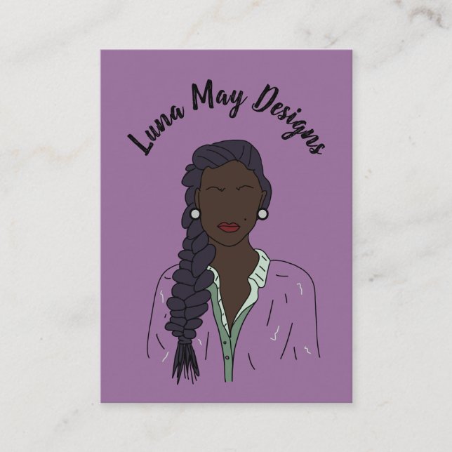 Cartão de visita de Ecrã de Jovens do Chefe Modern (Frente)