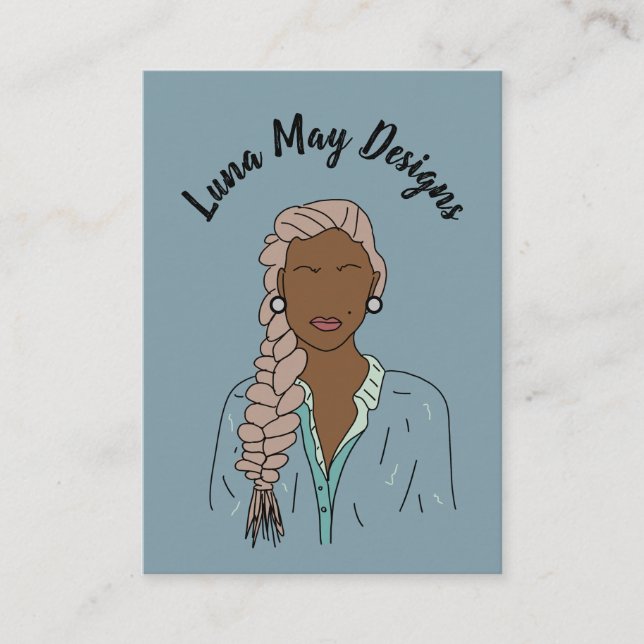 Cartão de visita de Ecrã de Jovens do Chefe Modern (Frente)