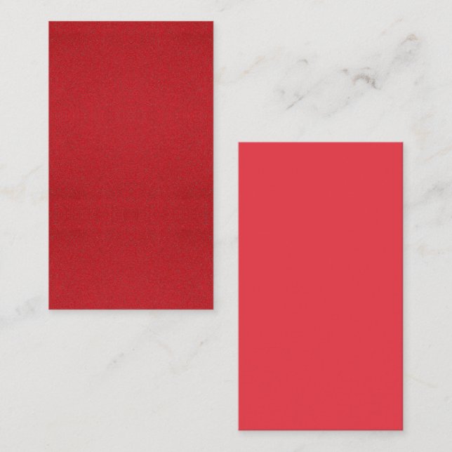 Cartão de visita de Efeito Ruído Vermelho Tomate - (Frente/Verso)