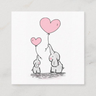 Cartão de visita de Elefantes Cuja Placa de Chamad