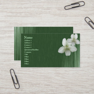 Cartão de visita de Elegante Violeta Branca Selva