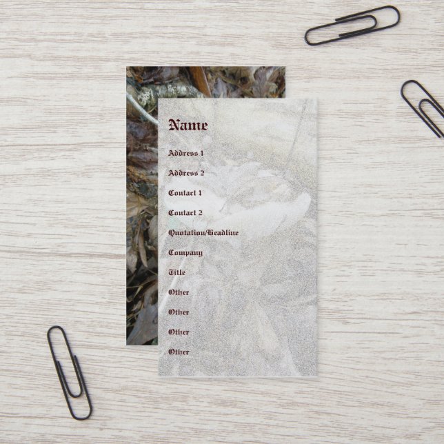 Cartão de visita de Elementos de Coordenação de Co (Frente/Verso In Situ)