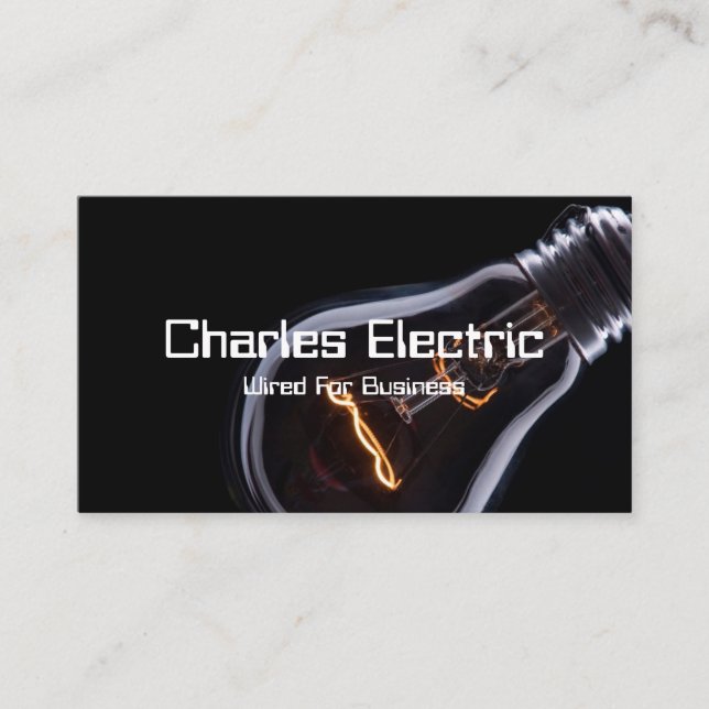 Cartão de visita de Eletricidade Elétrica (Frente)