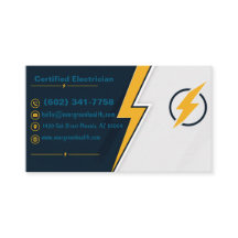 Cartão de Visita de Eletricista de Empresa Elétric