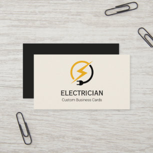 Cartão de Visita de Eletricista Design Imprimíve