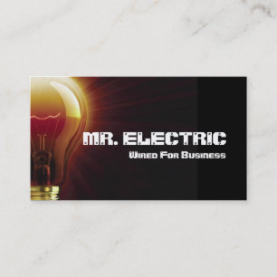 Cartão de Visita de Eletricista Eletricidade Elétr