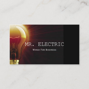 Cartão de Visita de Eletricista Eletricidade Elétr