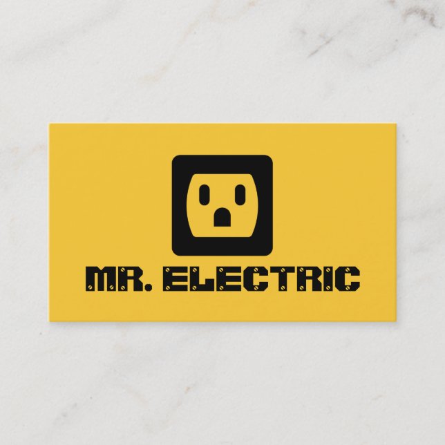 Cartão de Visita de Eletricista Eletricidade Elétr (Frente)