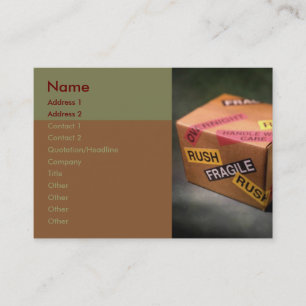 Cartão de visita de empacotamento