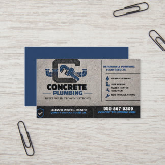 Cartão de Visita de Empreiteiro de Encanamento de 