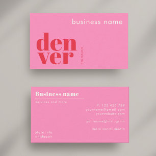 Cartão de Visita de Empresa de Denver Colorado