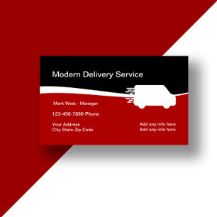 Cartão de Visita de Empresa de Entrega Courier Mod