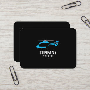Cartão de visita de empresa de helicóptero