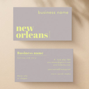 Cartão de Visita de Empresa de Nova Orleans Louisi