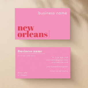 Cartão de Visita de Empresa de Nova Orleans Louisi