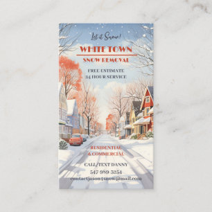 Cartão de visita de Empurramento de Neve