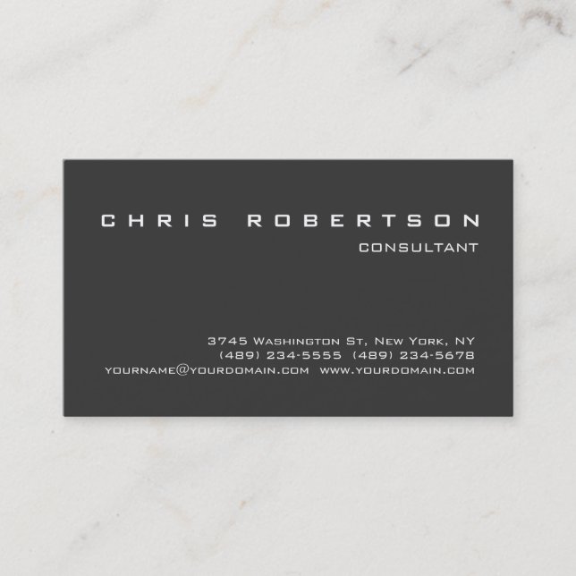 Cartão de visita de encantamento atrativo branco d (Frente)