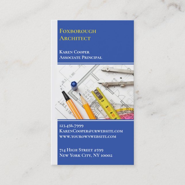 Cartão de visita de Engenharia de Arquitetura (Frente)