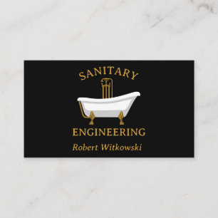 Cartão de visita de Engenharia Sanitária e Canaliz