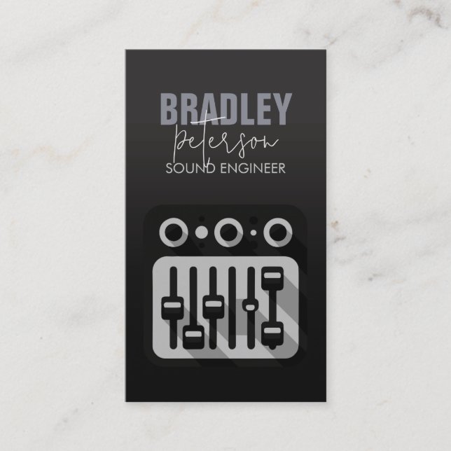 Cartão de visita de Engenheiro de Áudio de Engenha (Frente)