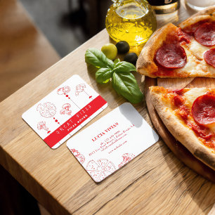 Cartão de visita de Entrega Especial de Pizza