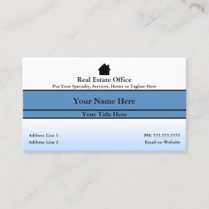 cartão de visita de escritório imobiliário
