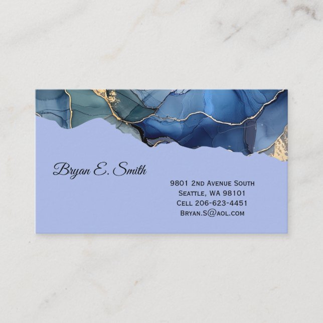 Cartão de visita de espiral de tinta (Frente)