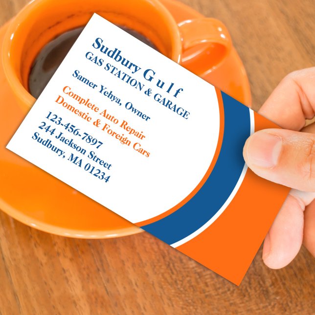 Cartão de visita de estação de gás (Criador carregado)