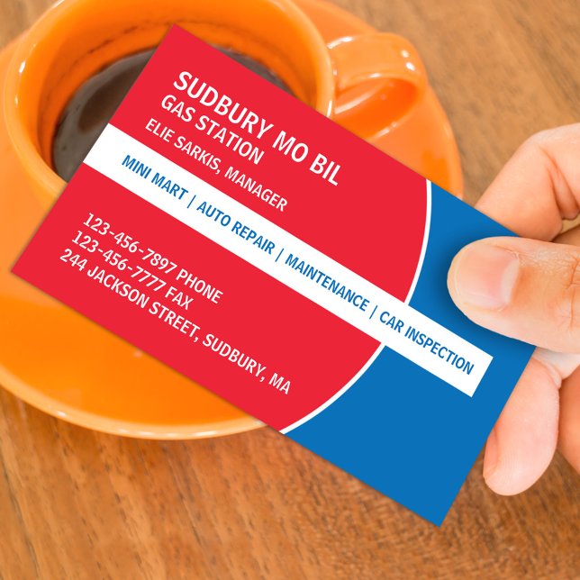 Cartão de visita de estação de gás (Criador carregado)