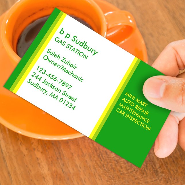 Cartão de visita de estação de gás (Criador carregado)