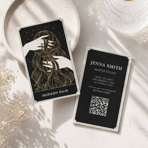 Cartão de Visita de Estilista de Cabelo Tarot Cele