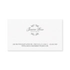 Cartão de visita de estilo Boutique-luxuoso