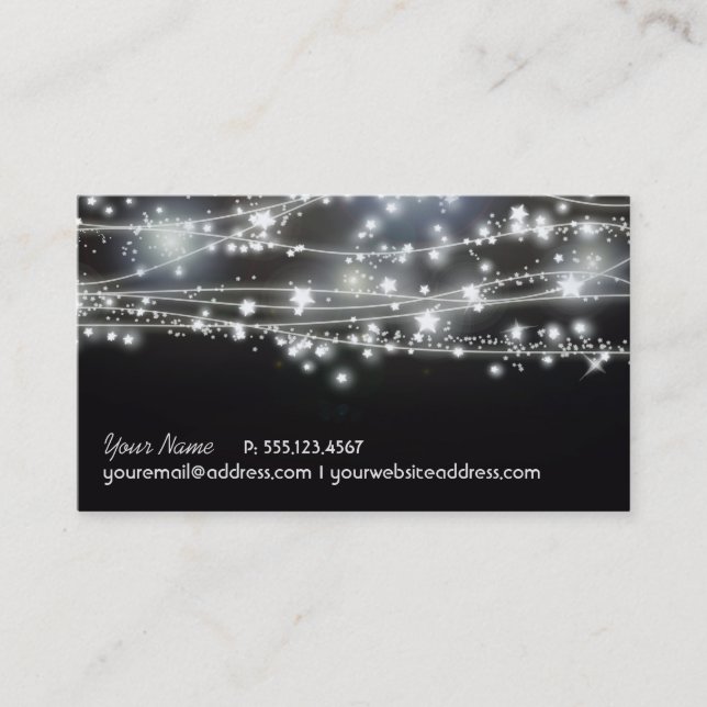 Cartão de visita de estrelas cintilantes (Frente)