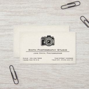Cartão de Visita de Estúdio de Fotografia Fotógraf